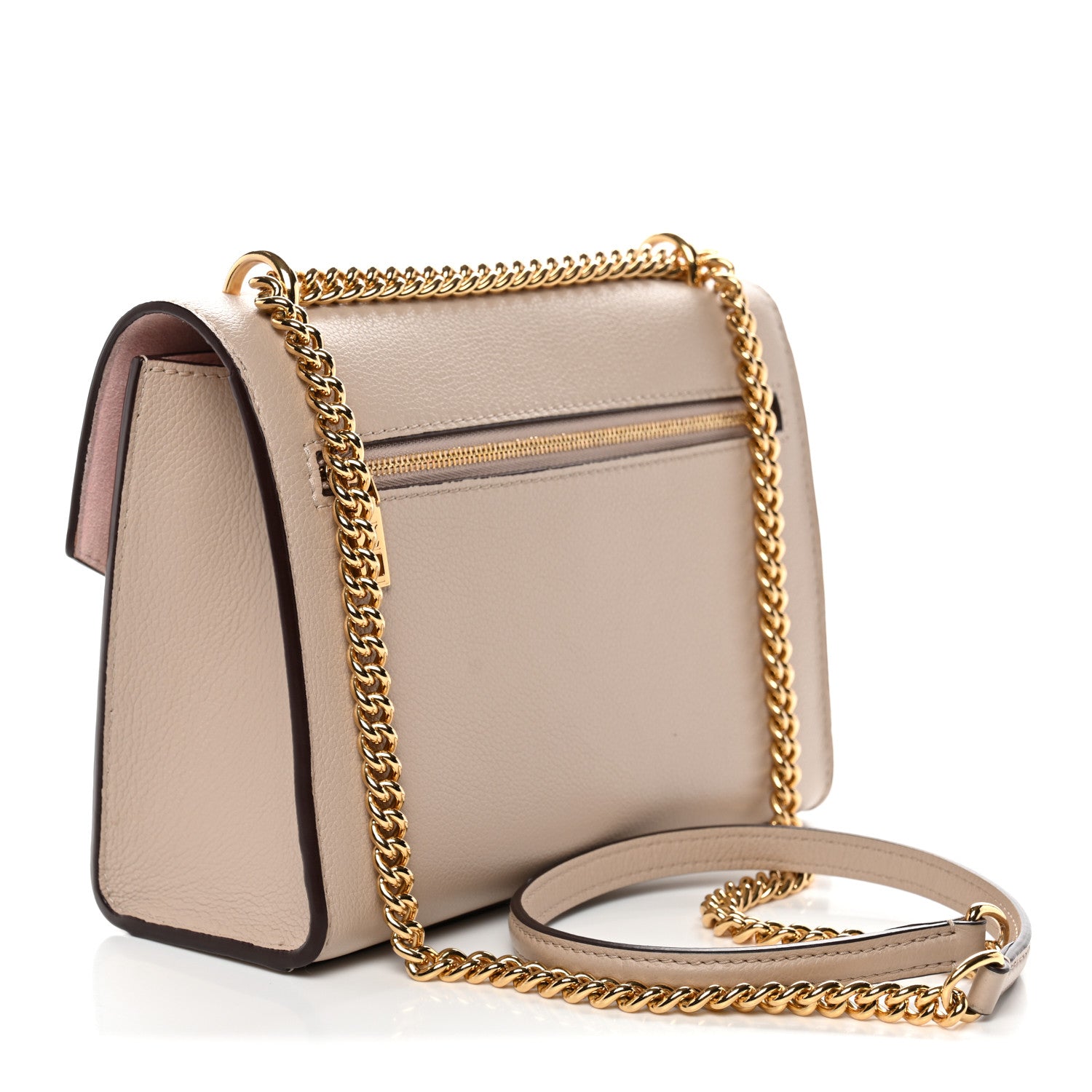 Louis Vuitton Soft Calfskin Mylockme Chain Bag BB Greige 3 of 10