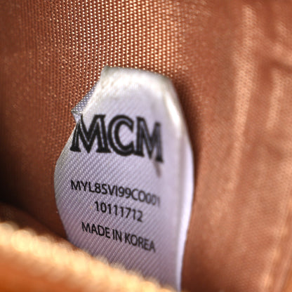 MCM Visetos Large Trifold Flap Wallet Cognac 8 of 8