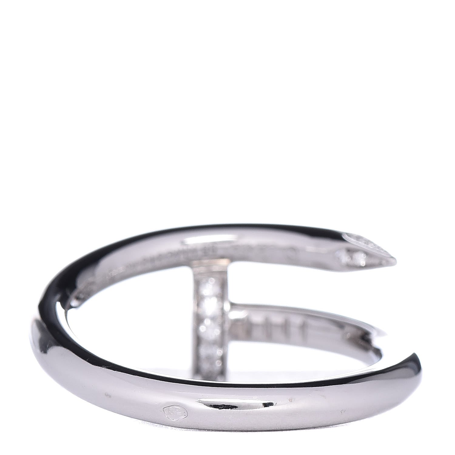 Cartier 18K White Gold Diamond Juste Un Clou Ring 55 7.25 4 of 6