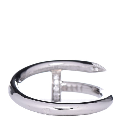 Cartier 18K White Gold Diamond Juste Un Clou Ring 55 7.25 4 of 6