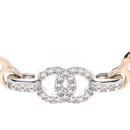 Chanel Crystal CC Chain Links Choker Necklace Gold 4 of 6