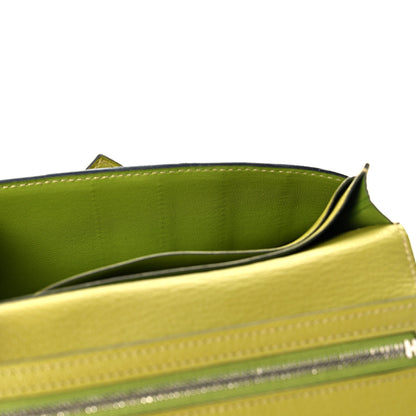 Hermes Ostrich Bearn Gusset Wallet Vert Anis 10 of 12