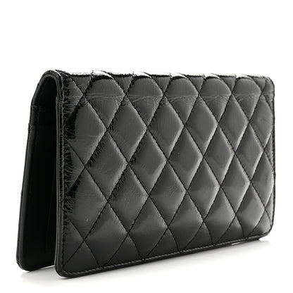 Chanel Patent Quilted Brilliant Yen Wallet Black 3 of 9