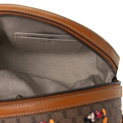 Gucci X DISNEY Mini Vintage GG Supreme Monogram Mickey Mouse Small Dome Backpack Beige Vintage Sun Oil 5 of 15
