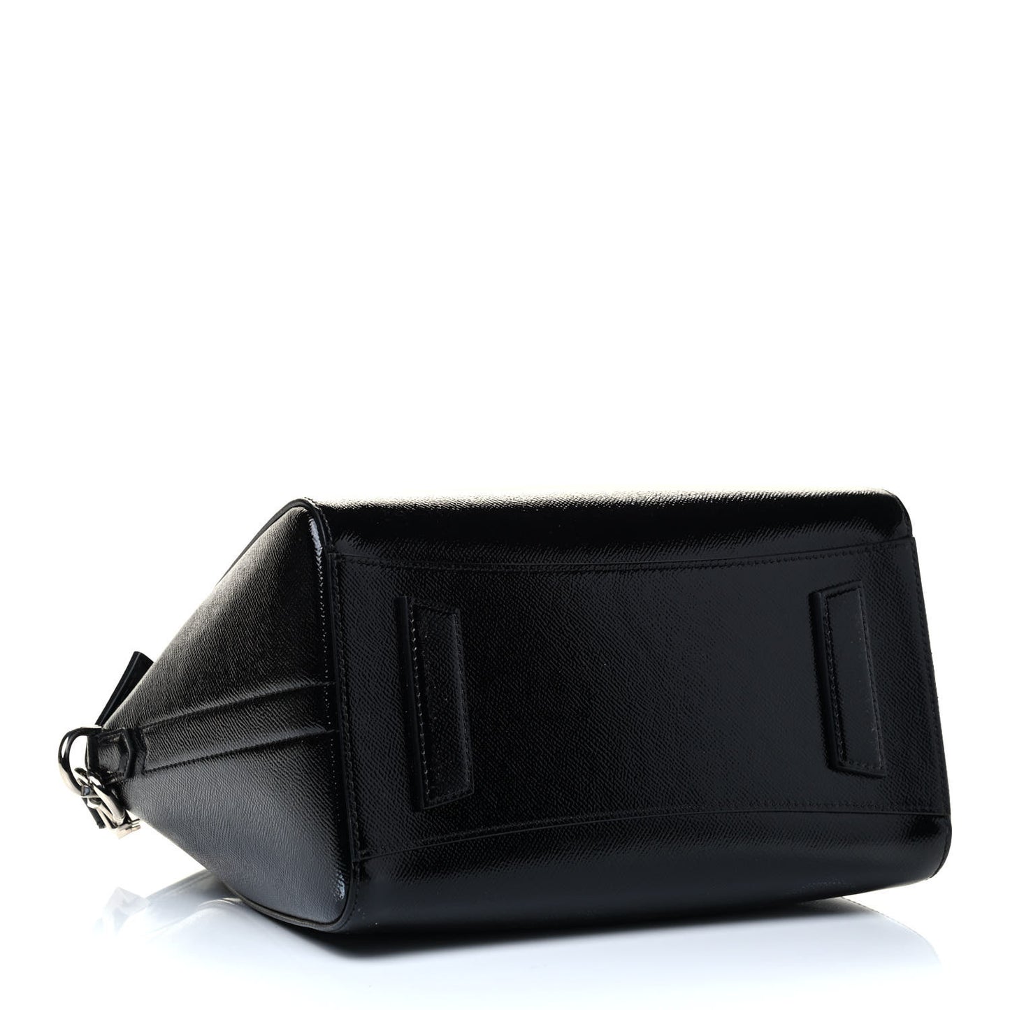 Textured Patent Calfskin Small Antigona Black