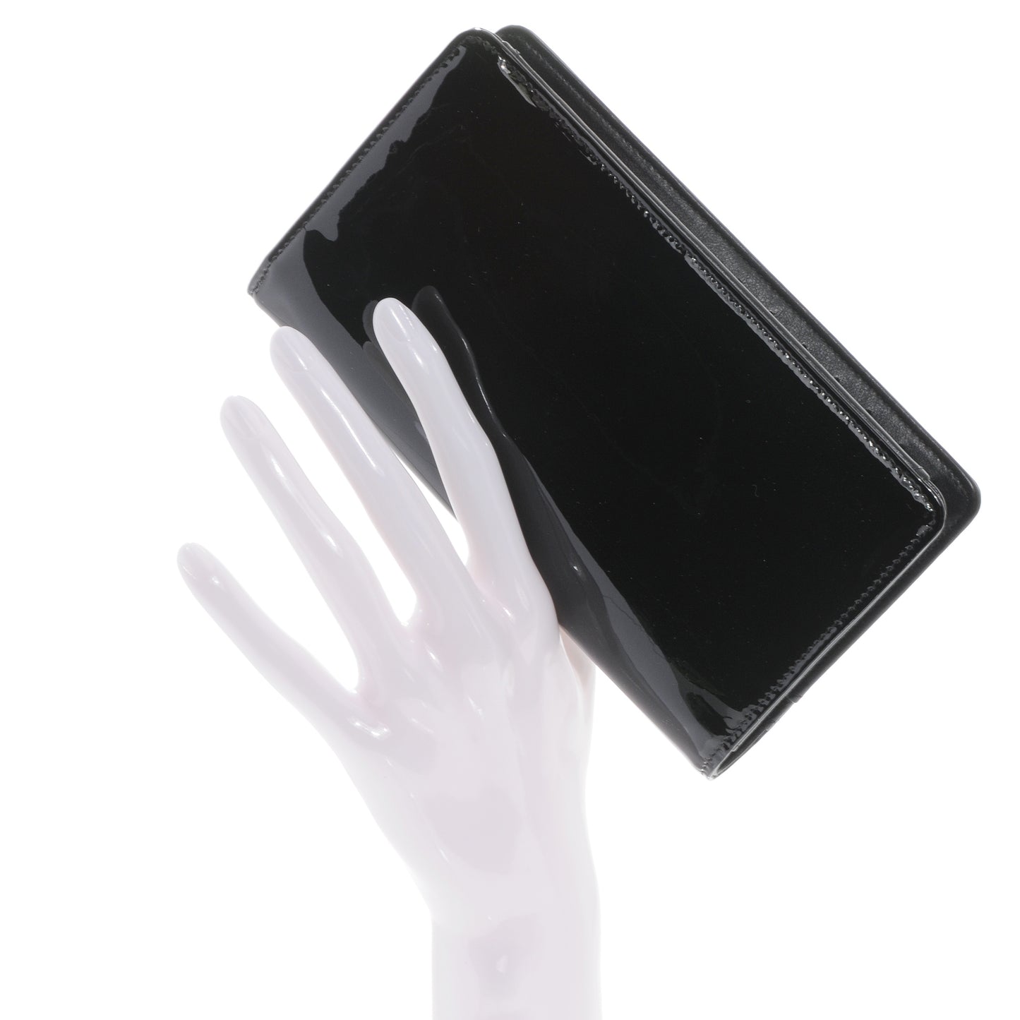 Patent CC Yen Wallet Black and White