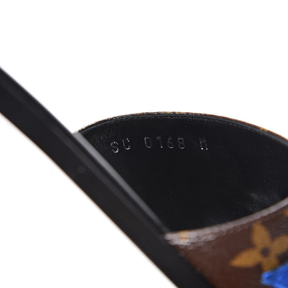 Louis Vuitton Patent Calfskin Monogram LV Black Heart Flat Mules 38 Cacao 9 of 10
