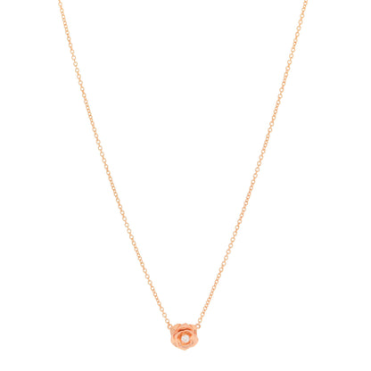 Piaget 18K Rose Gold Diamond Rose Pendant Necklace 1 of 6