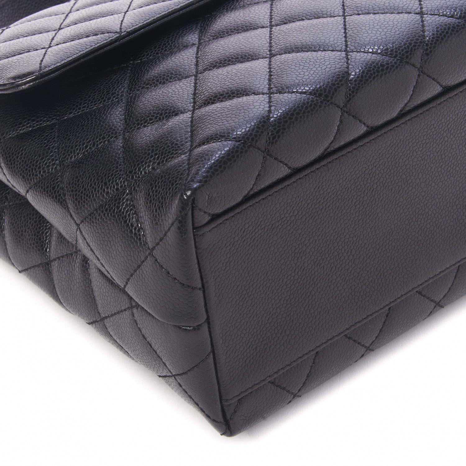 Chanel Caviar Quilted Jumbo Kelly Flap Black 6 of 10