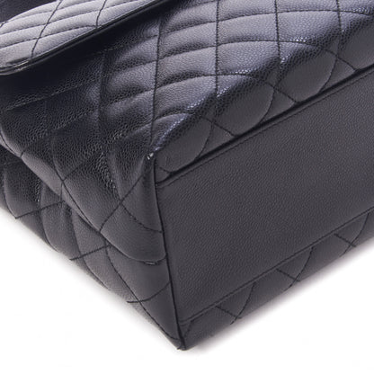 Chanel Caviar Quilted Jumbo Kelly Flap Black 6 of 10