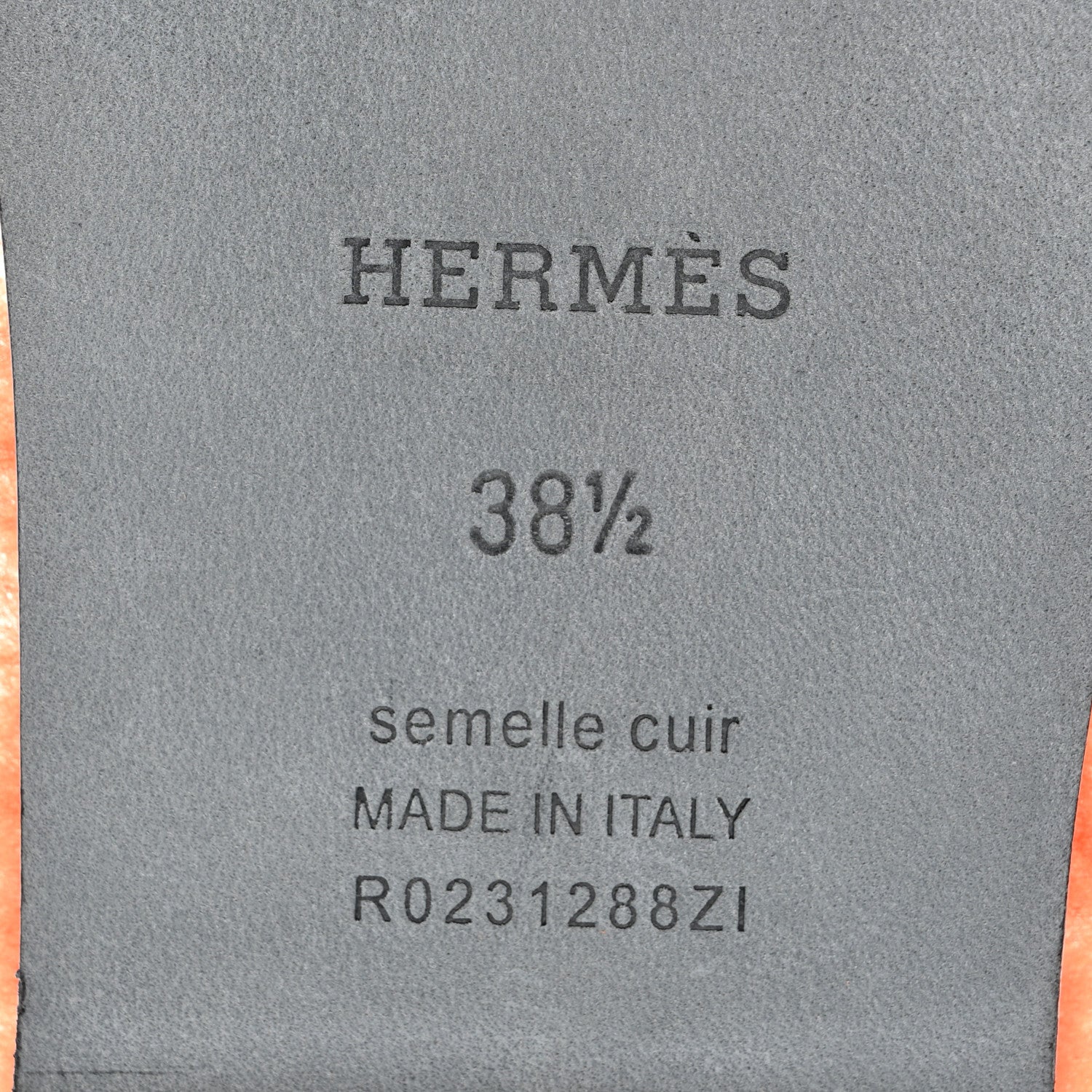 Hermes Woolskin Oran Sandals 38.5 Orange 5 of 7