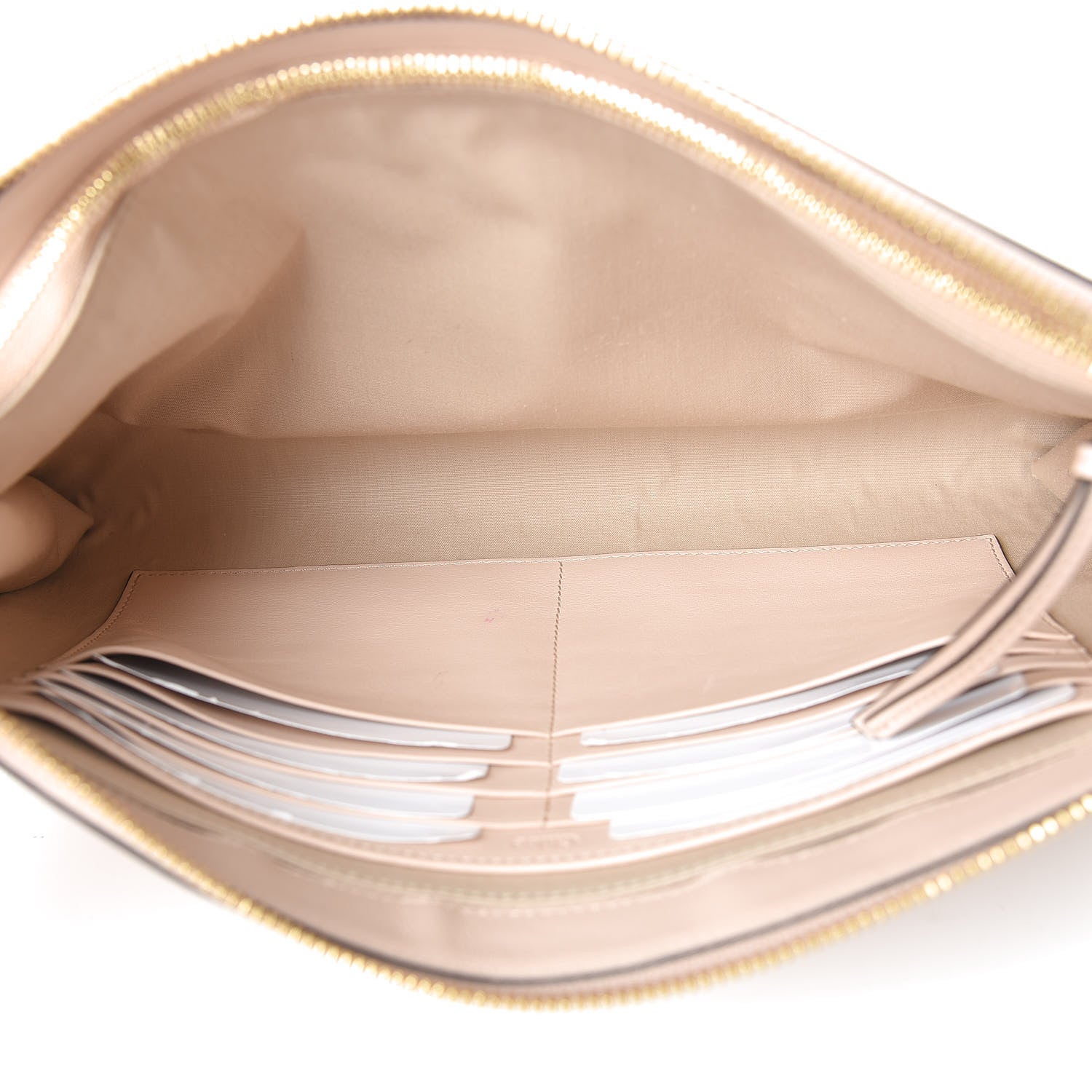 Chloe Calfskin Alphabet Flat Pouch Clutch Blush Nude 5 of 8