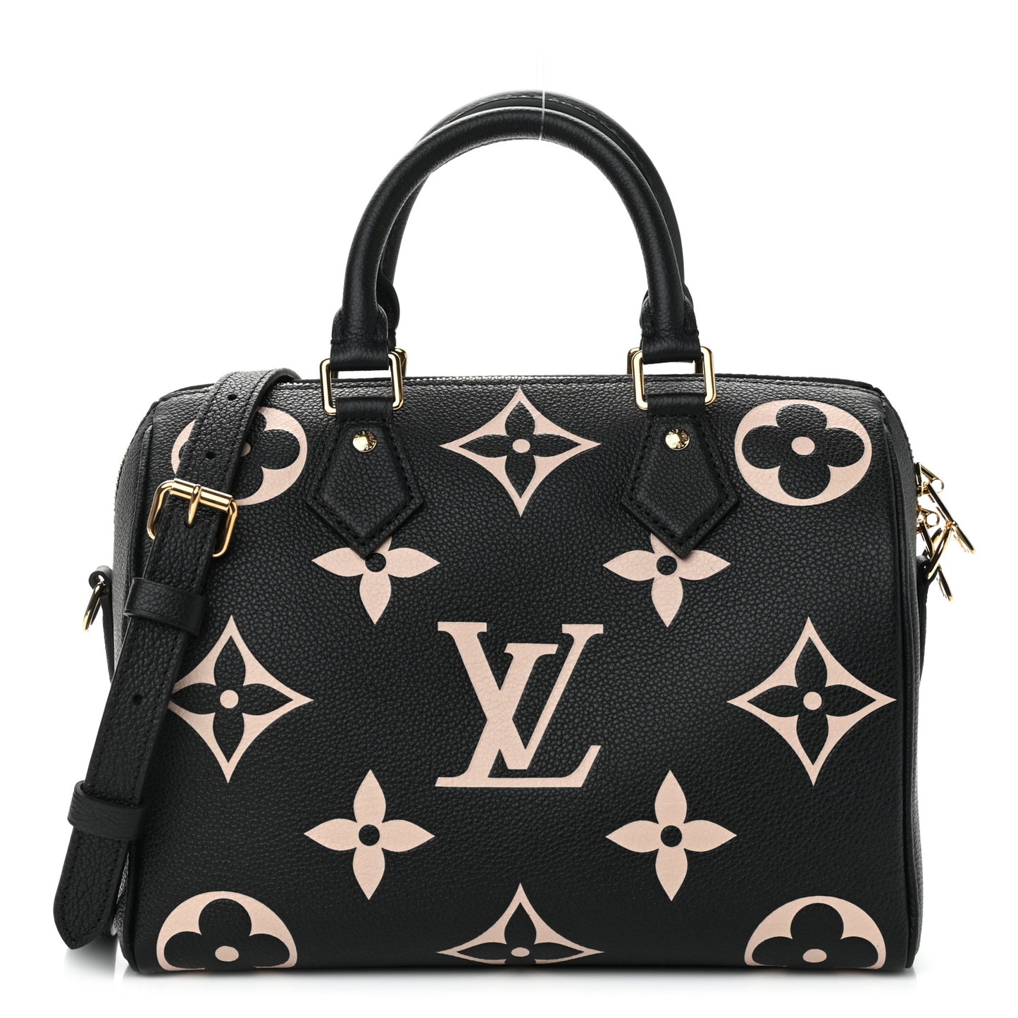 Empreinte Monogram Giant Speedy Bandouliere 25 Black Beige
