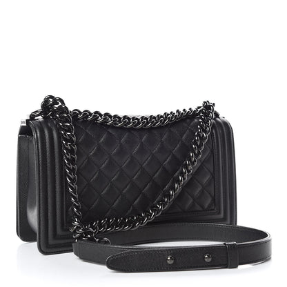 Chanel Caviar Quilted Medium Boy Flap So Black 3 of 10