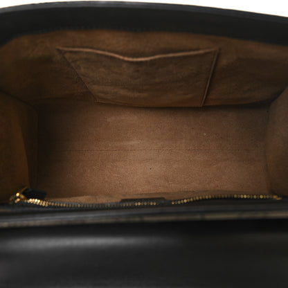 Gucci GG Supreme Monogram Calfskin Small Padlock Top Handle Bag Beige Black Cuir 5 of 12