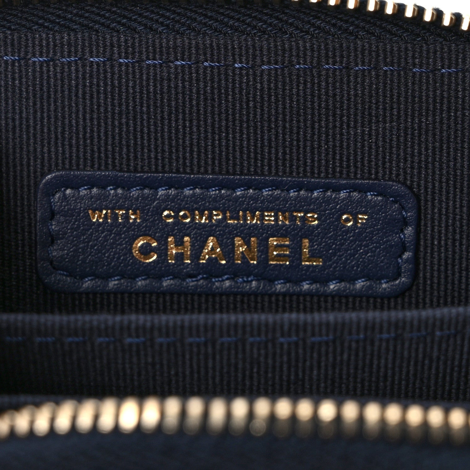 Chanel Caviar Enamel Coco Casino Quilted Zip Coin Purse Navy Blue 7 of 8