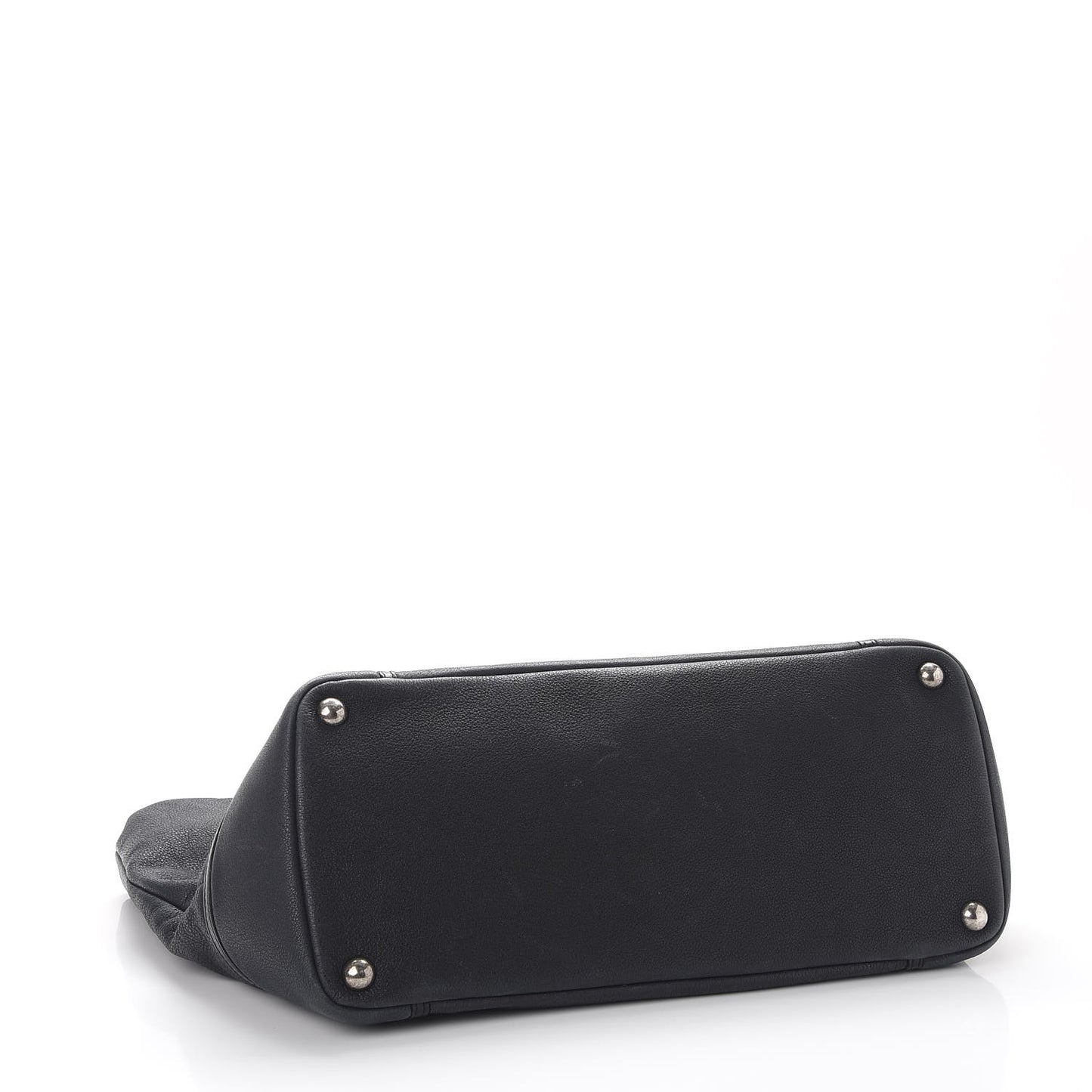 Washed Calfskin Tote Black