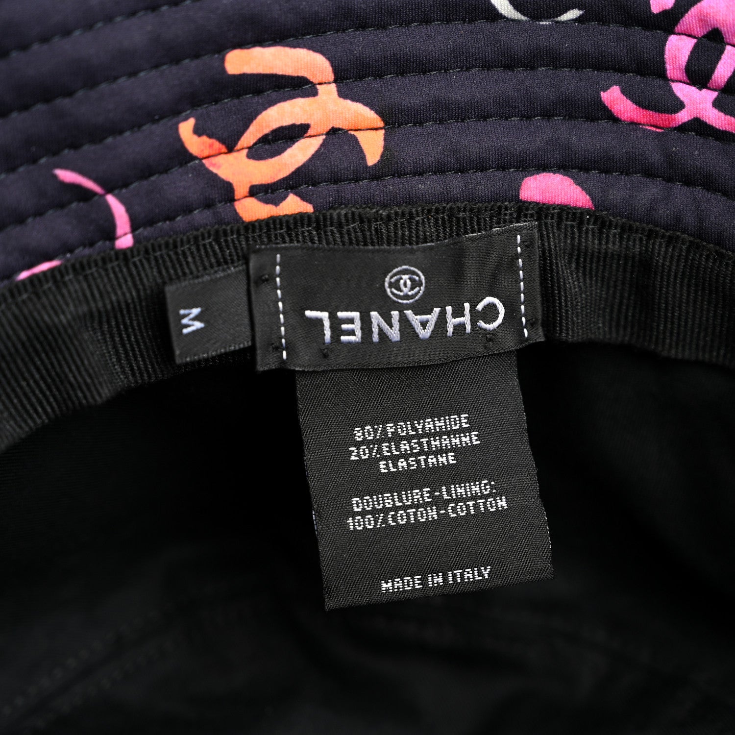Chanel Nylon CC Bucket Hat M Navy Multicolor 6 of 6
