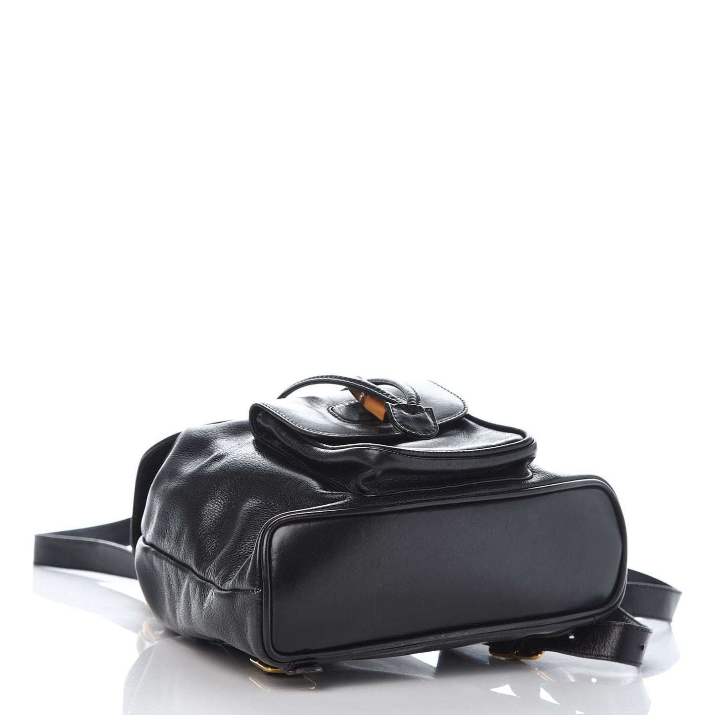 Calfskin Bamboo Backpack Black