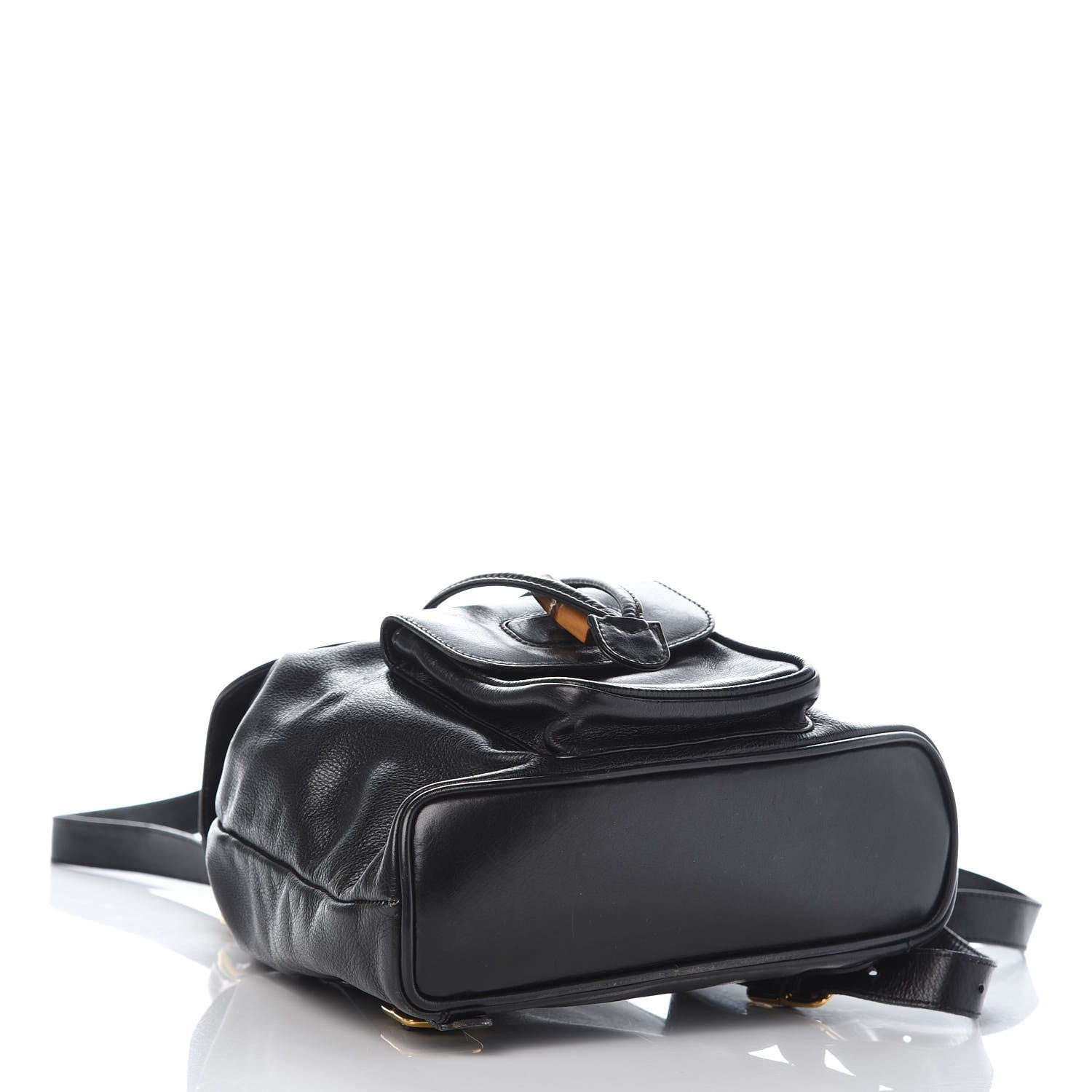 Gucci Calfskin Bamboo Backpack Black 4 of 10