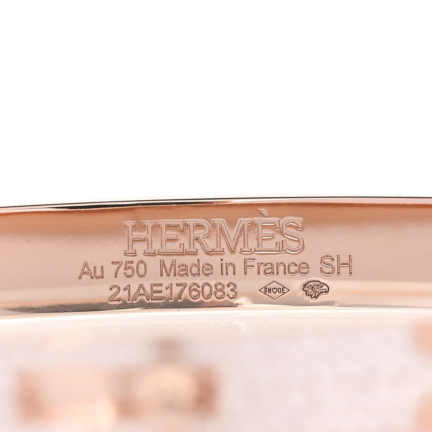 Hermes 18K Rose Gold Diamond PM Kelly Pave Bracelet SH 4 of 5