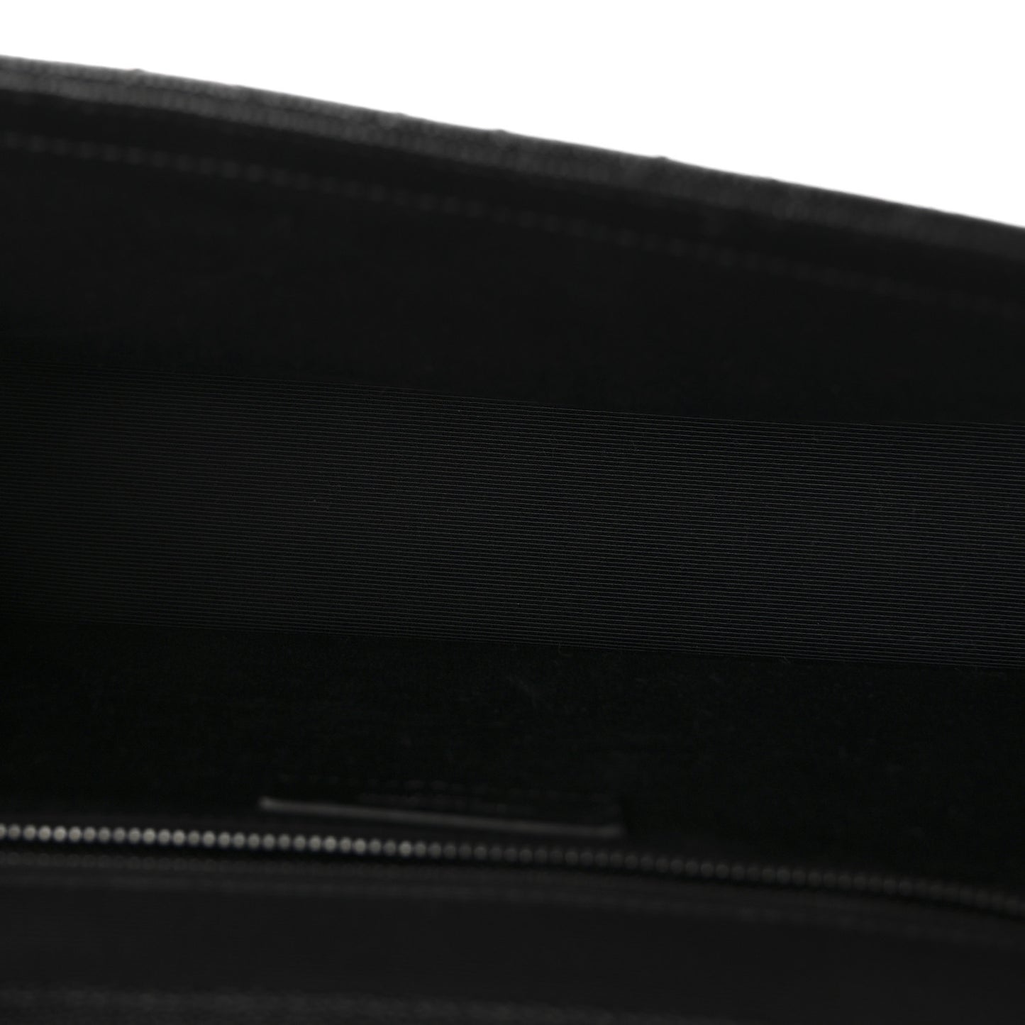 Grain De Poudre Textured Mixed Matelasse Large Triquilt Monogram Monochrome Satchel Black