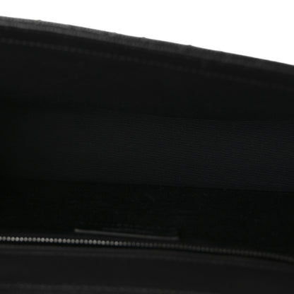 Saint Laurent Grain De Poudre Textured Mixed Matelasse Large Triquilt Monogram Monochrome Satchel Black 5 of 10