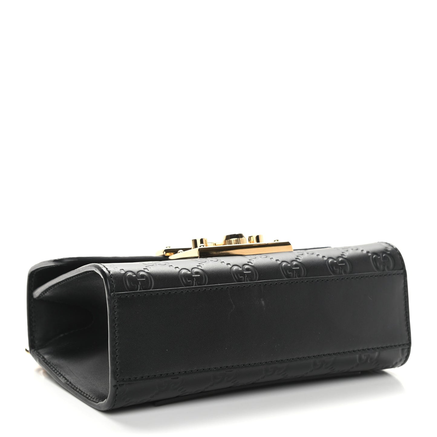 Guccissima Small Padlock Shoulder Bag Black