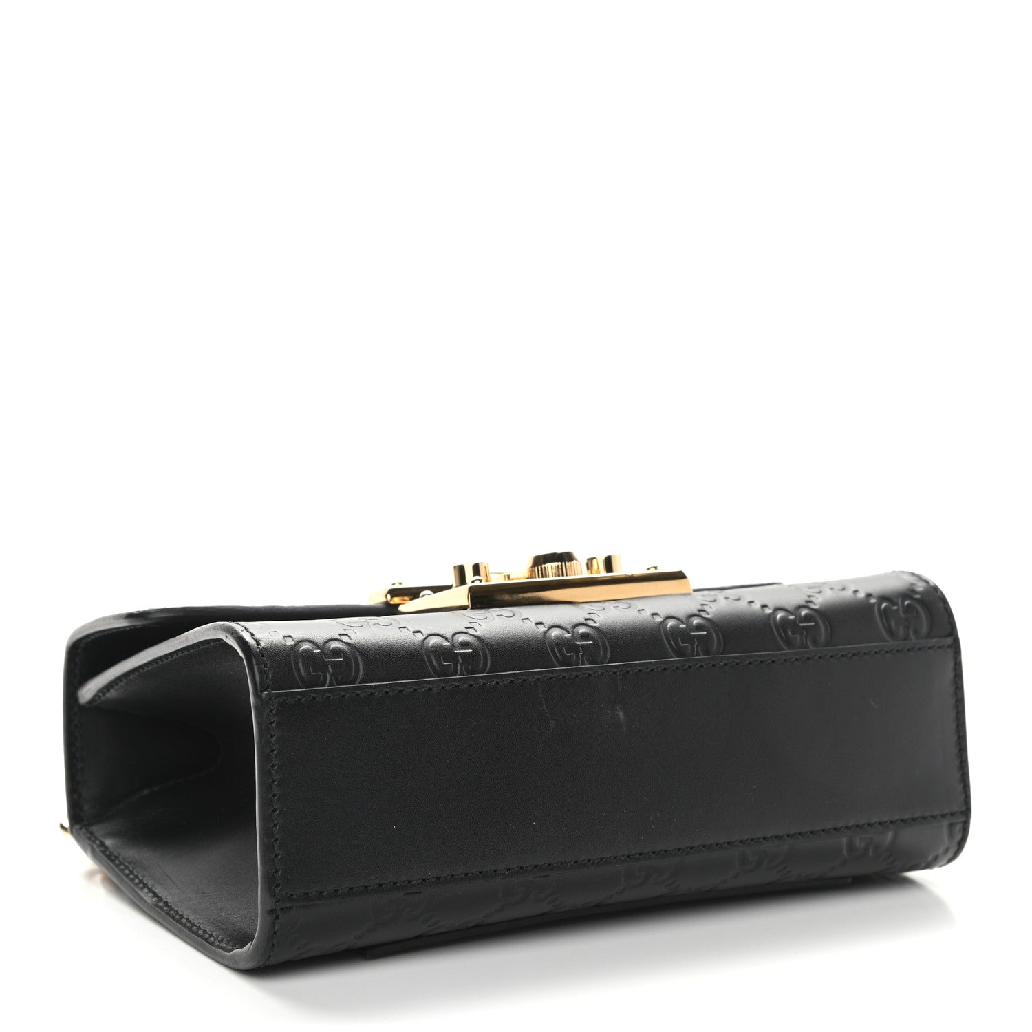 Gucci Guccissima Small Padlock Shoulder Bag Black 4 of 12