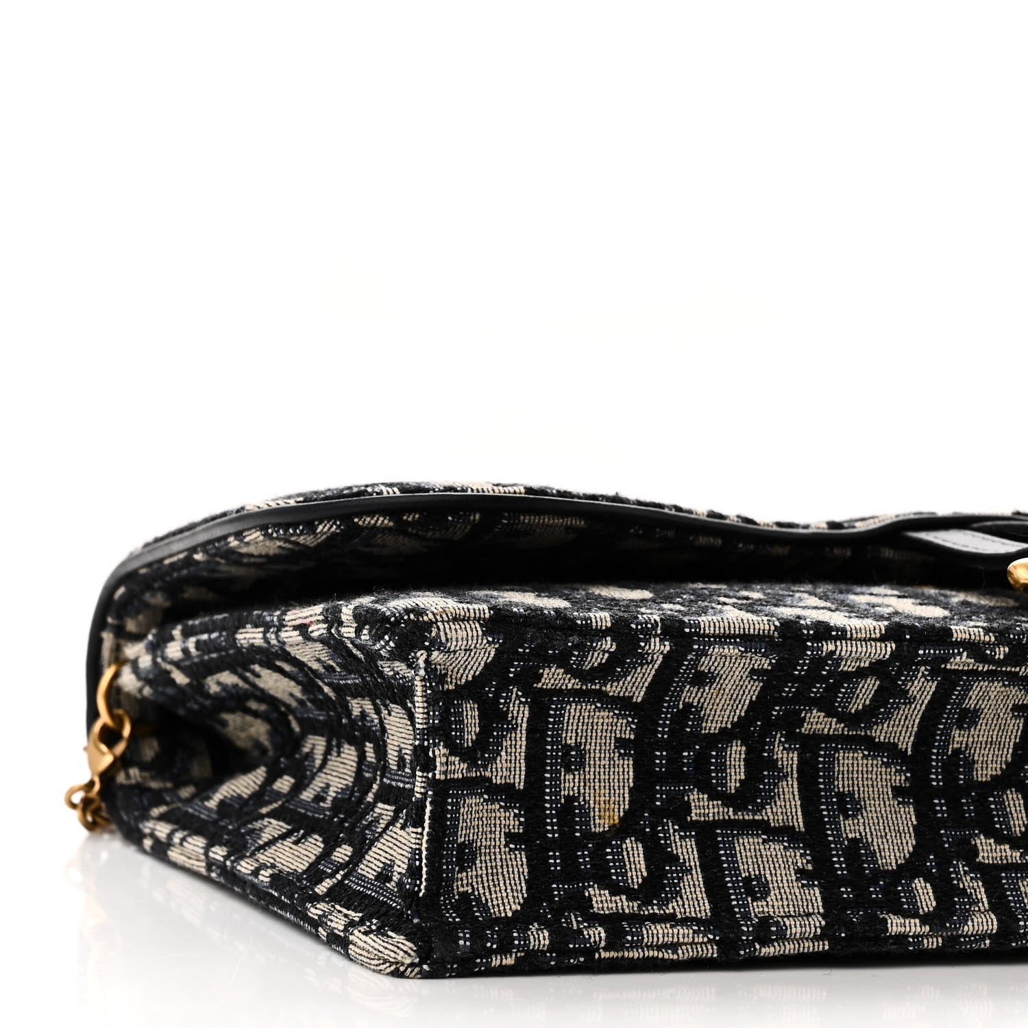 Christian Dior Oblique Saddle Chain Pouch Blue 9 of 11