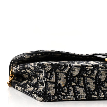 Christian Dior Oblique Saddle Chain Pouch Blue 9 of 11