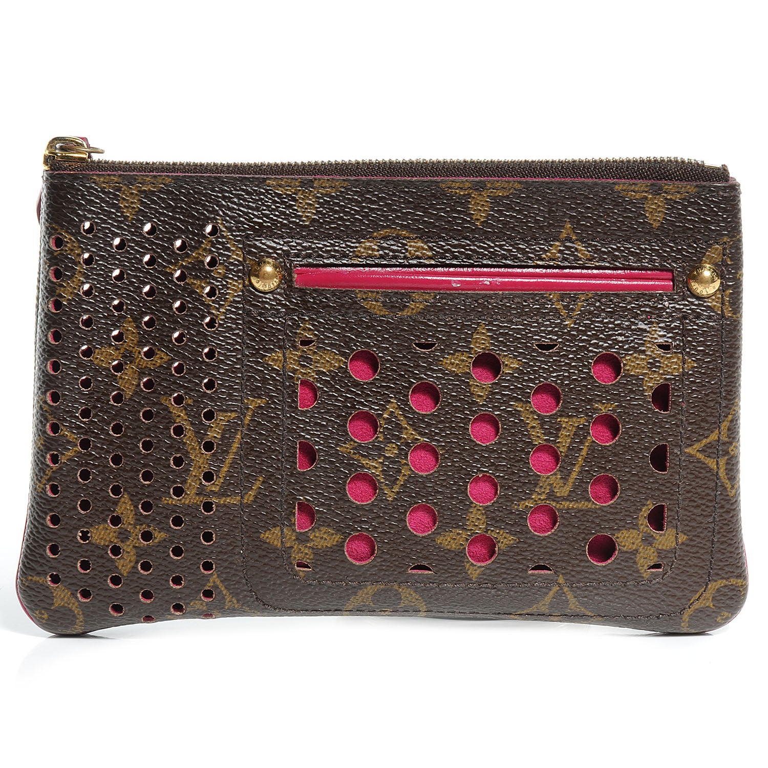 Louis Vuitton Monogram Perforated Pochette Plat Fuchsia 1 of 7