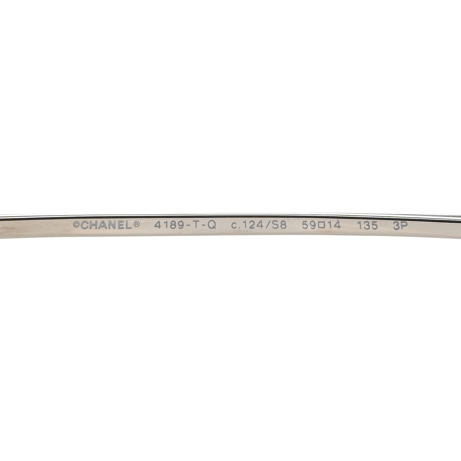 Chanel Aviator CC Sunglasses 4189-T-Q Silver 5 of 8