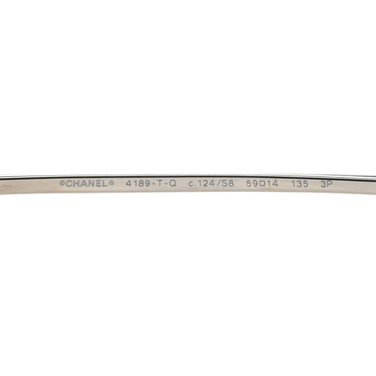 Chanel Aviator CC Sunglasses 4189-T-Q Silver 5 of 8