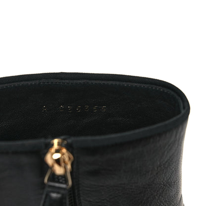 Chanel Lambskin Grosgrain CC Cap Toe Short Boots 38.5 Black 8 of 12