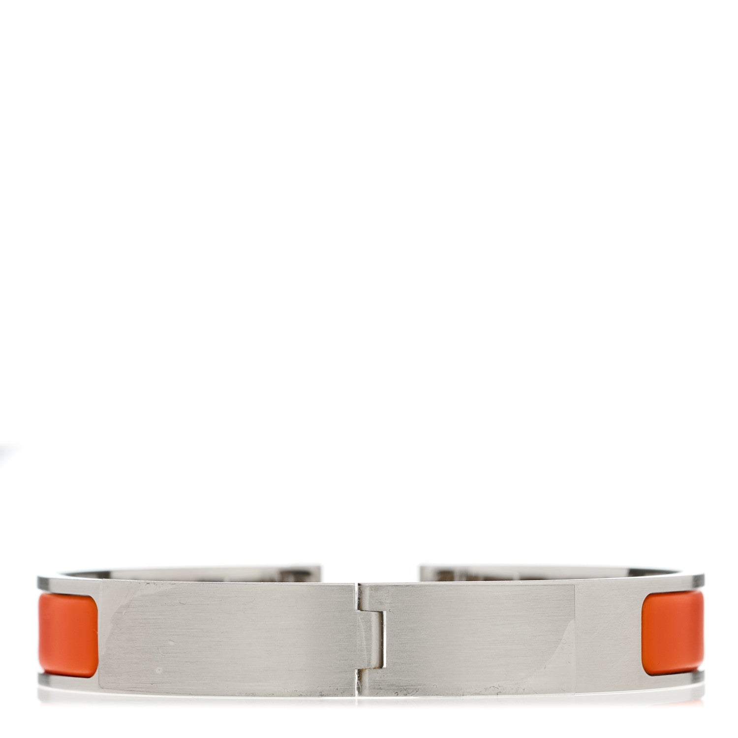 Hermes Matte Enamel Narrow Clic Clac HH Bracelet T6 Orange 3 of 5