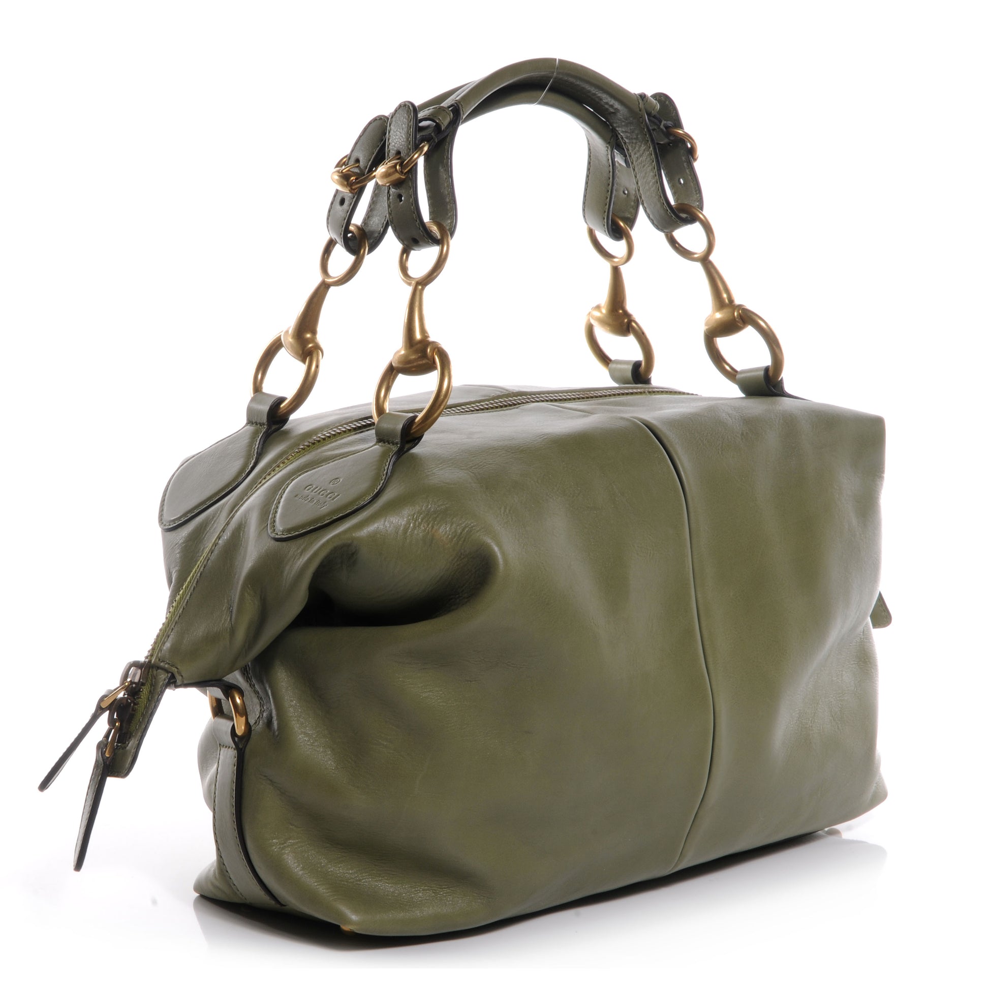Gucci Soft Calfskin Icon Top Handle Bag Green Tea 3 of 8