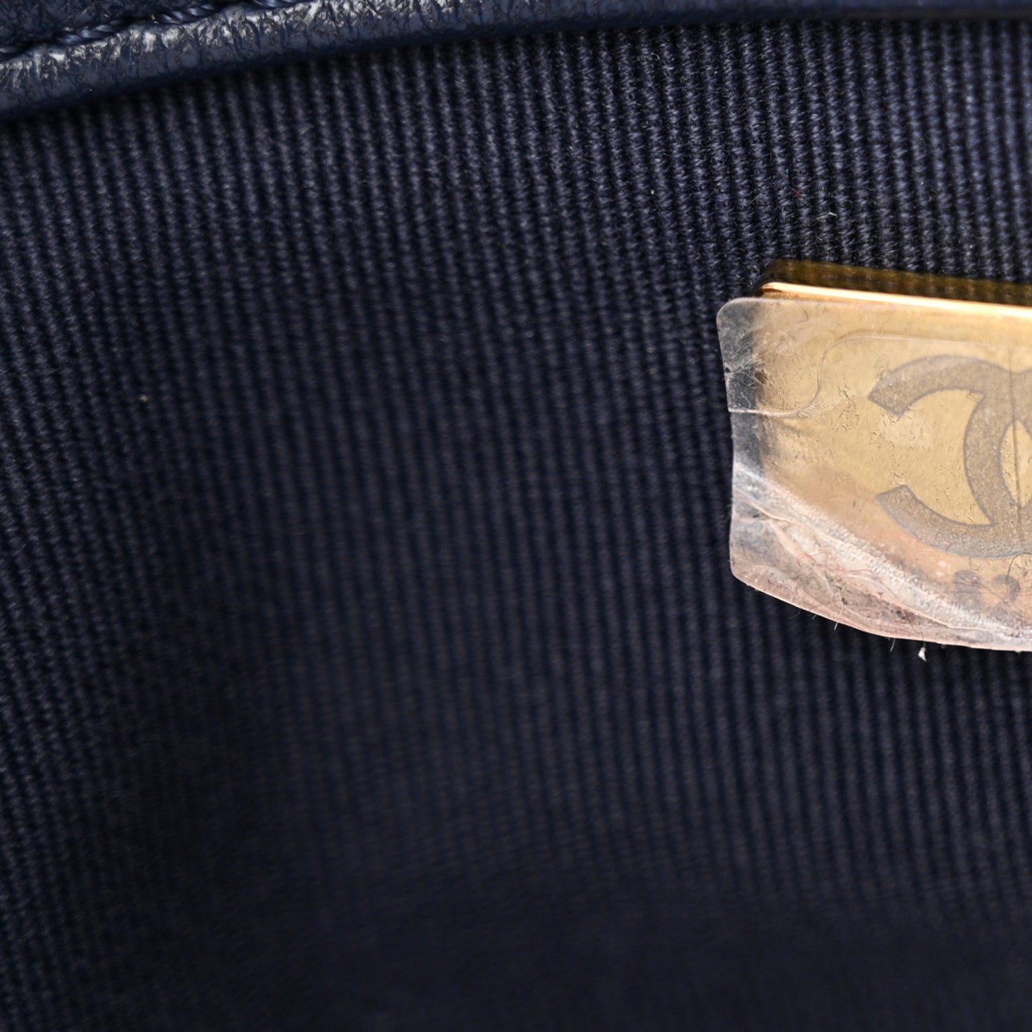 Lambskin Quilted Large Chanel 19 Flap Navy Blue