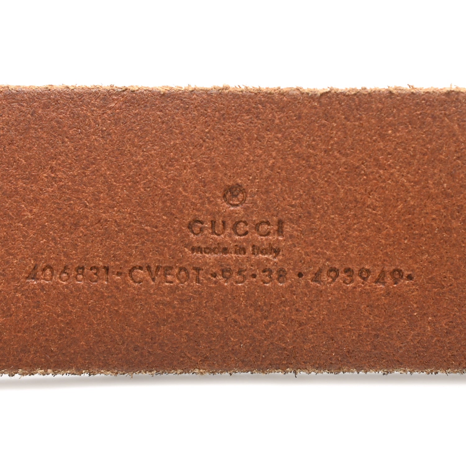 Gucci Faded Calfskin Double G 40mm Belt 95 38 Cuir 3 of 5