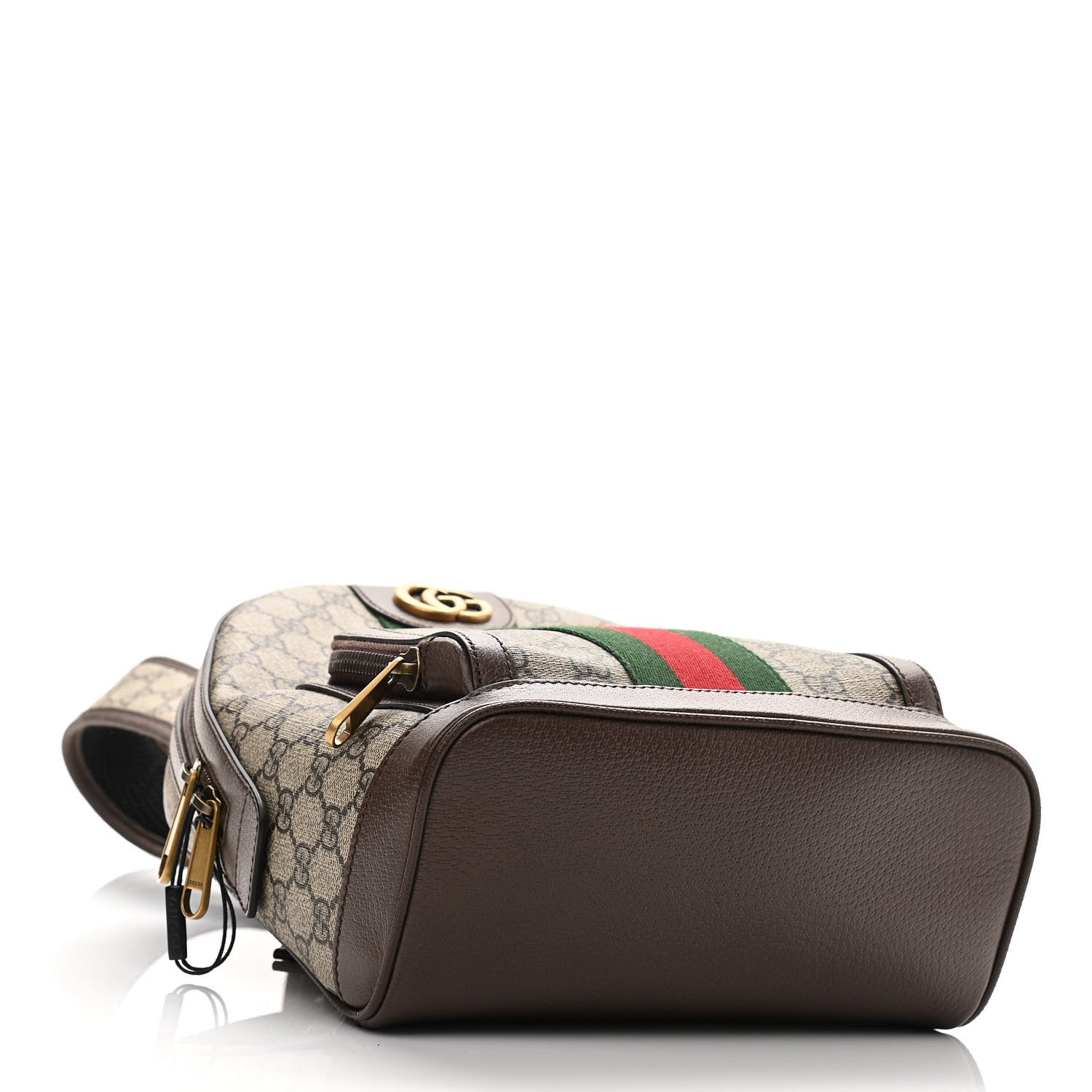 Gucci GG Supreme Monogram Calfskin Web Small Ophidia Day Backpack Beige Ebony New Acero 4 of 10