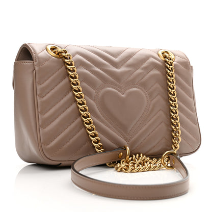 Gucci Calfskin Matelasse Small GG Marmont Shoulder Bag Porcelain Rose 3 of 12