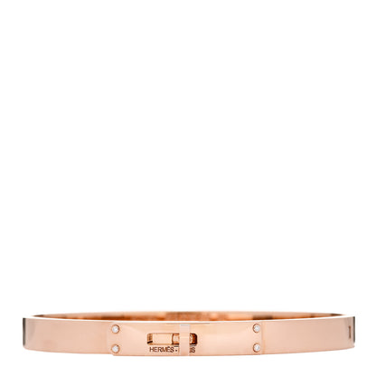 Hermes 18K Rose Gold Diamond PM Kelly Bracelet SH 1 of 4