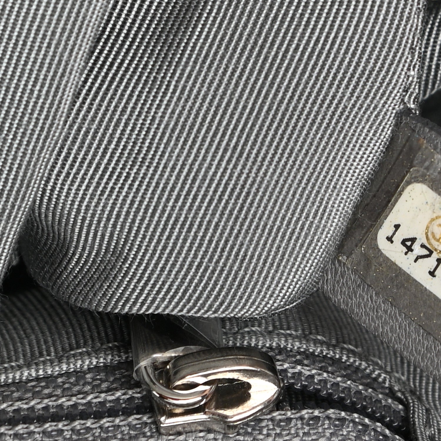 Chanel Nylon Quilted Tweed Stitch Bubble Accordion Flap Grey 7 of 10