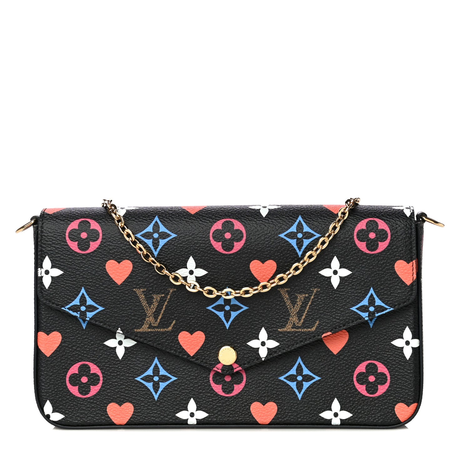 Game On Felicie Chain Wallet Black