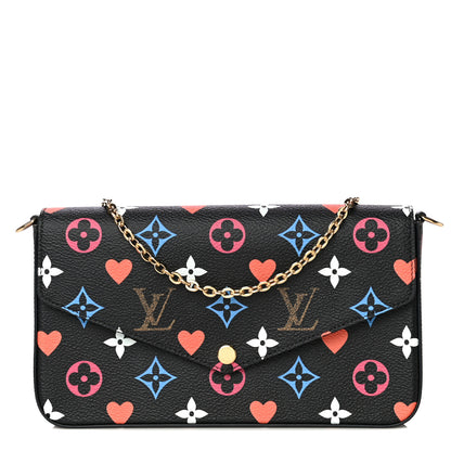 Louis Vuitton Game On Felicie Chain Wallet Black 2 of 12