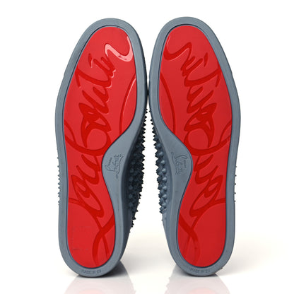 Christian Louboutin Veau Velours Mens Louis Spikes Flat Sneakers 45 Squale 5 of 9