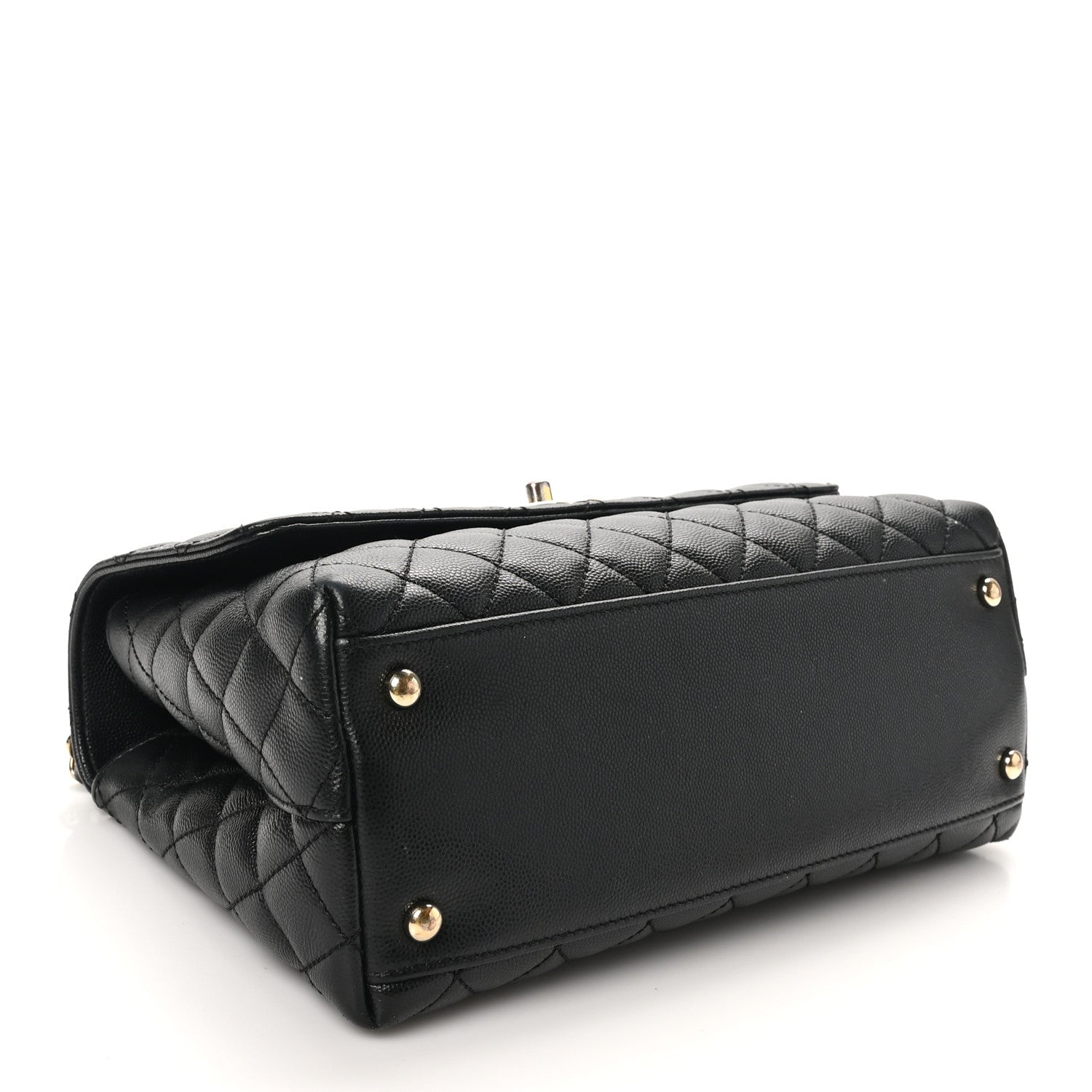 Chanel Caviar Quilted Small Coco Handle Flap Black 4 of 10