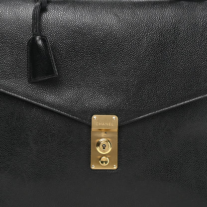 Chanel Caviar Briefcase Laptop Bag Black 8 of 12