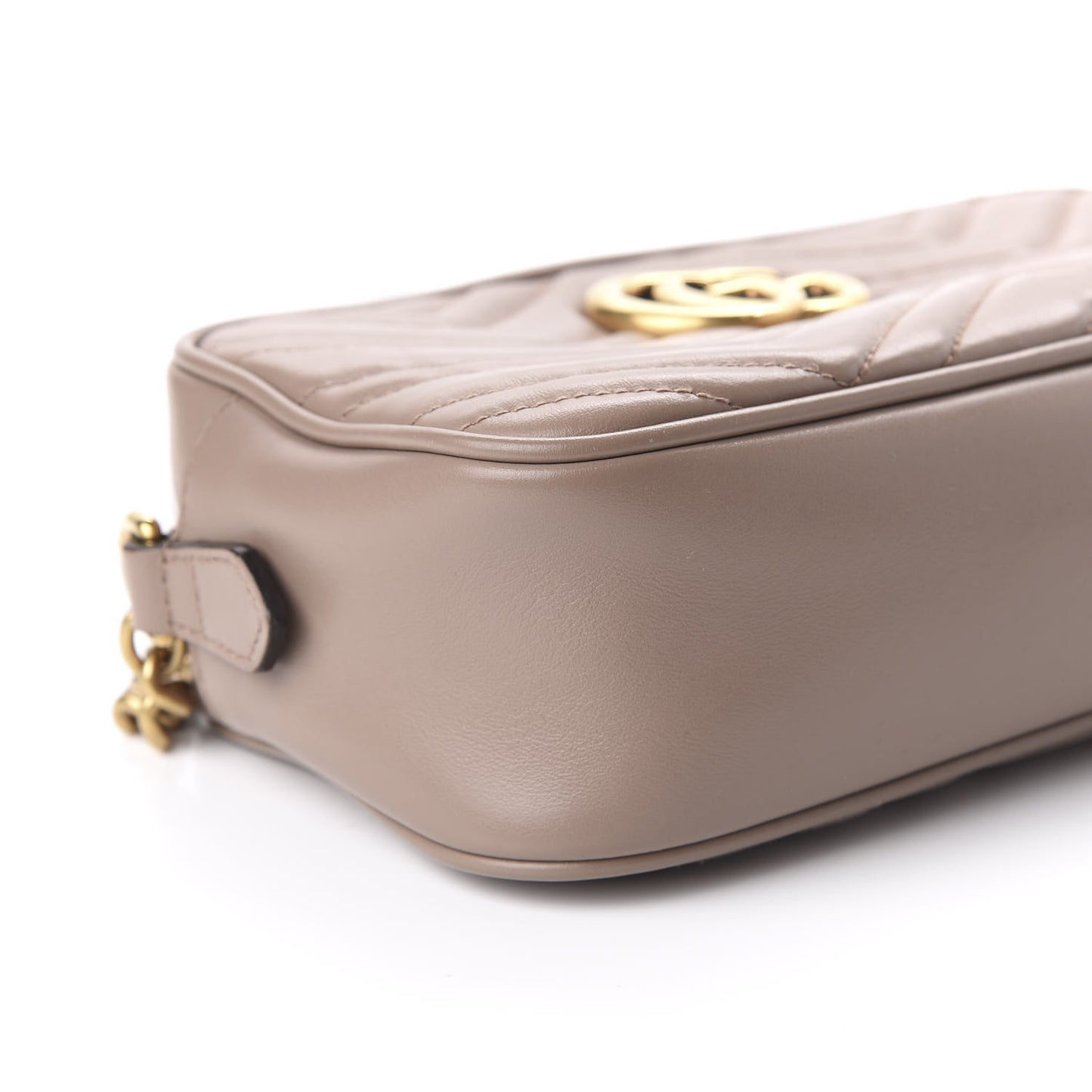 Calfskin Matelasse Small GG Marmont Chain Shoulder Bag Porcelain Rose