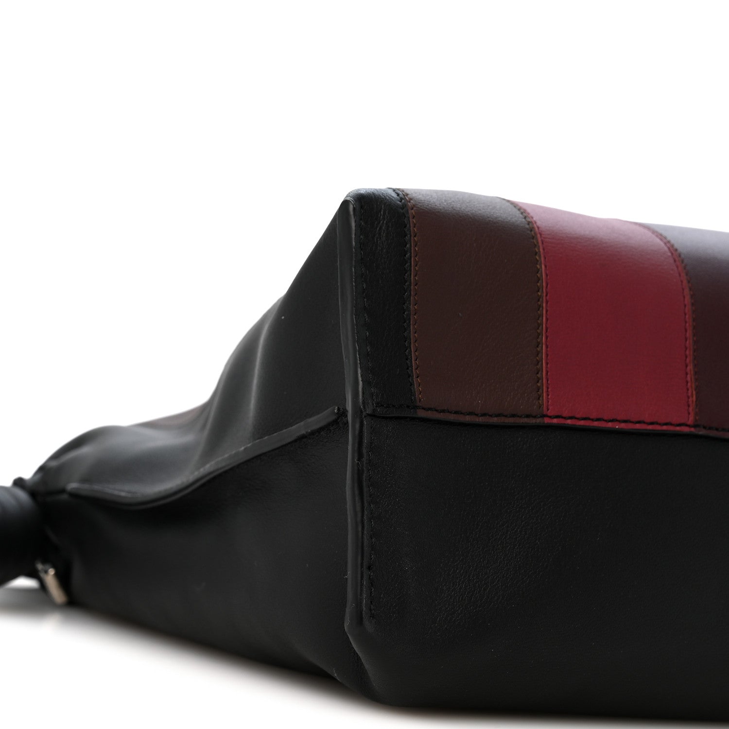 Loewe X ALBERS Nappa Calfskin Medium Flamenco Knot Clutch Black Burgundy 9 of 10